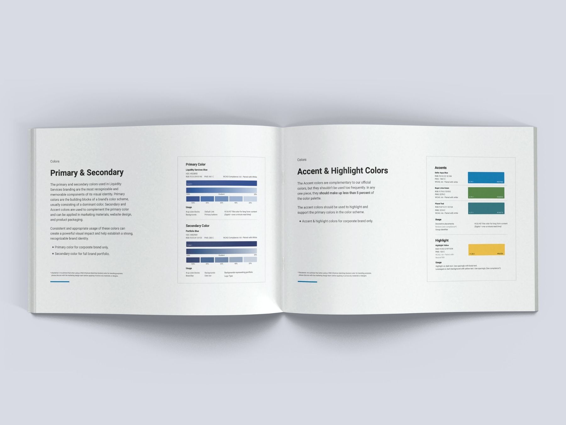 Brand guidelines, color system