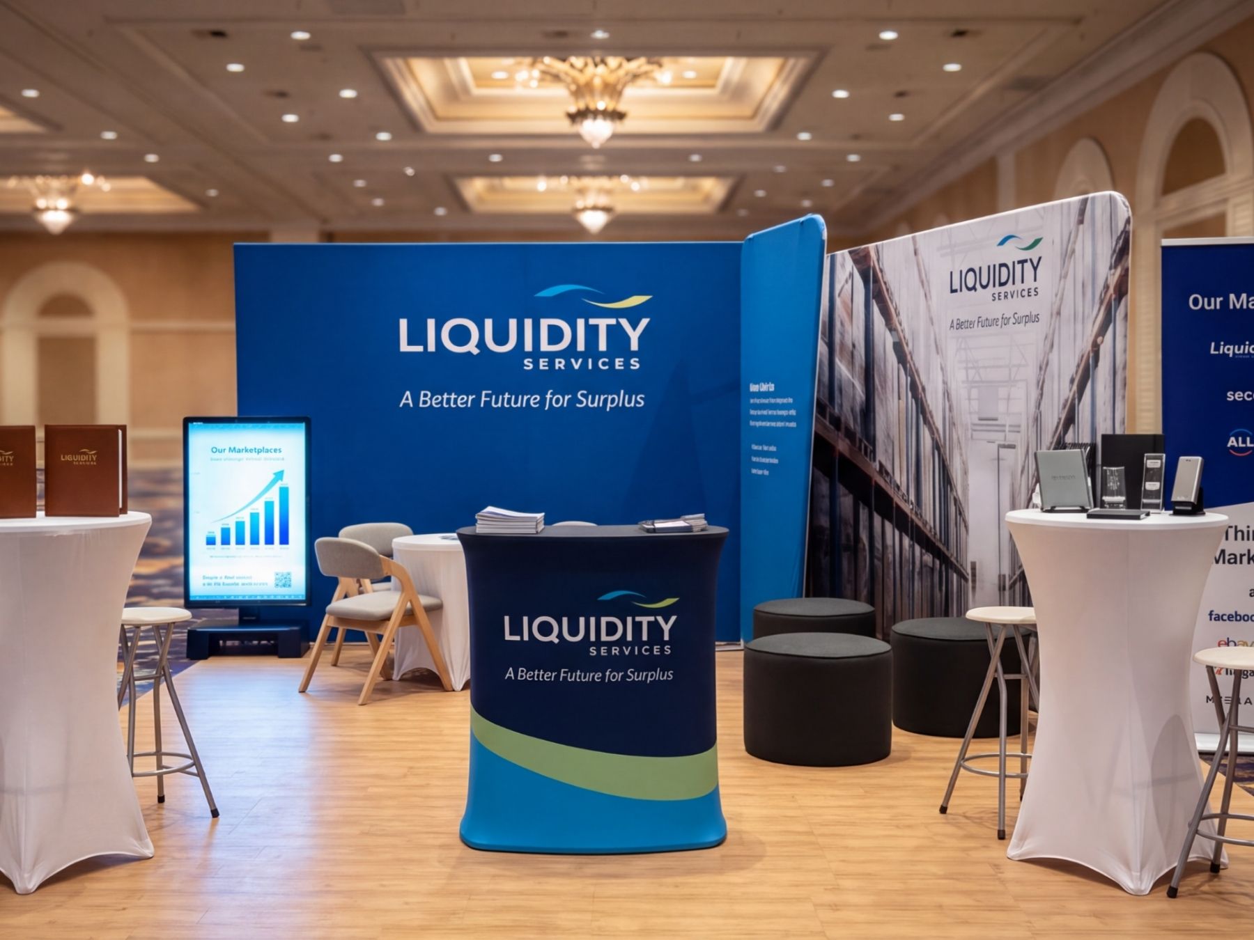 Trade show booth and banners