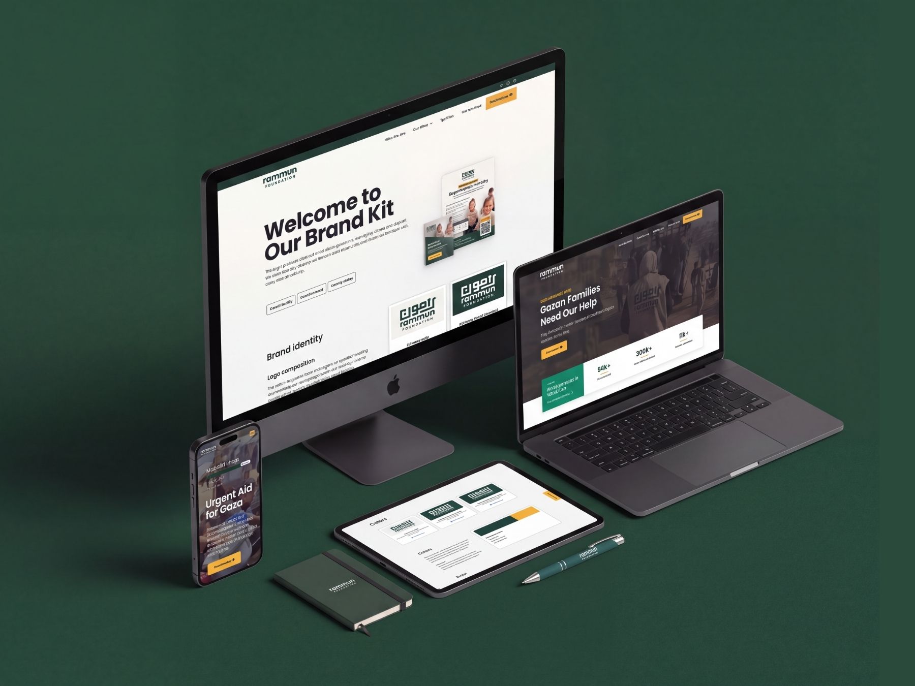 Brand kit and site across devices