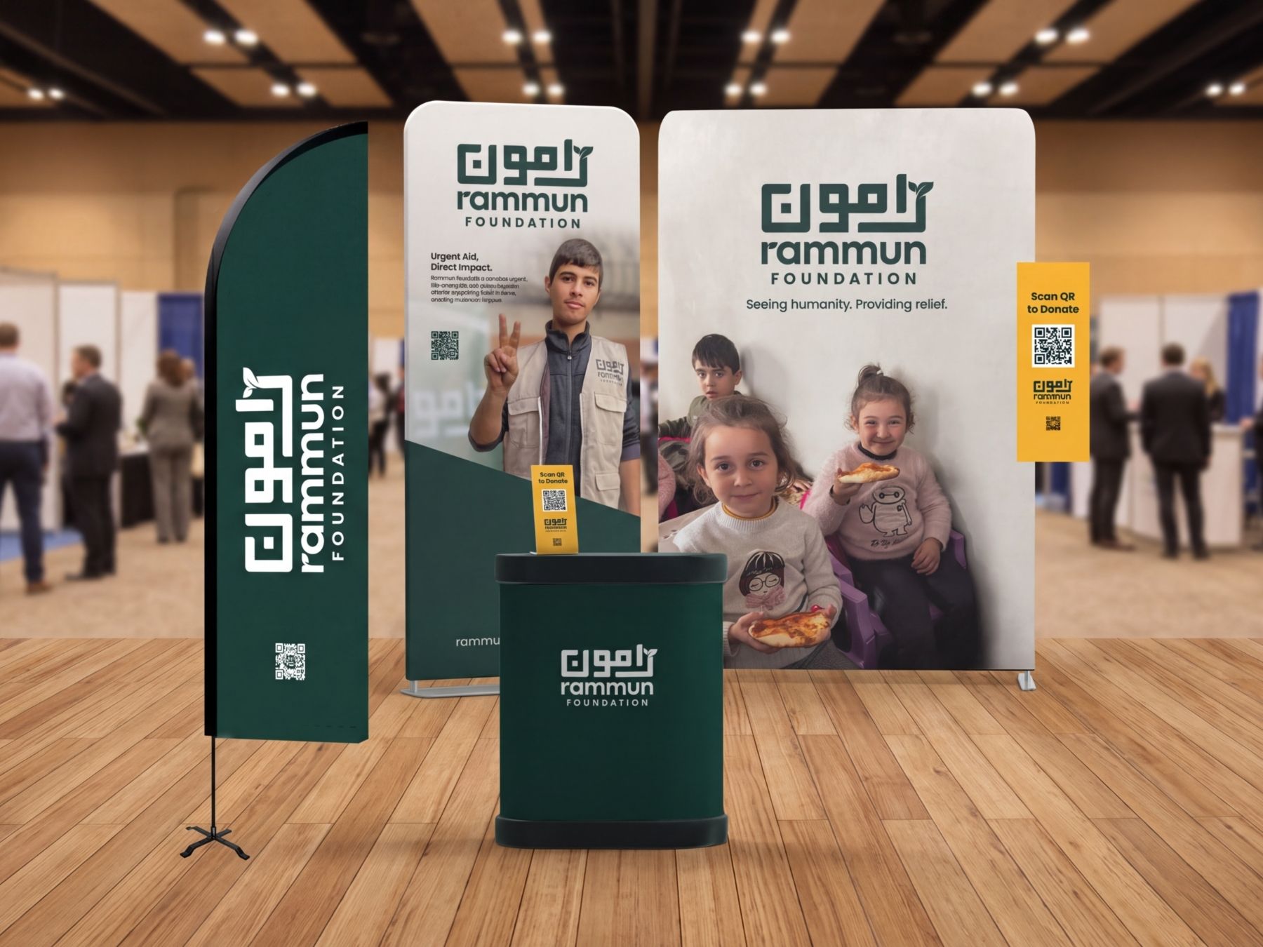 Event booth and banners
